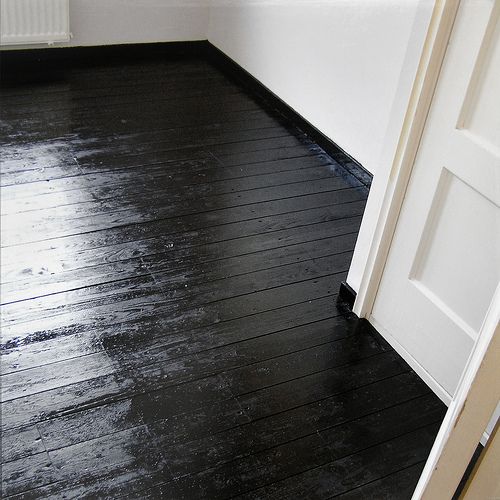 black hardwood flooring bedroom progress | black wood floors, painted wood floors and woods PATBHOP