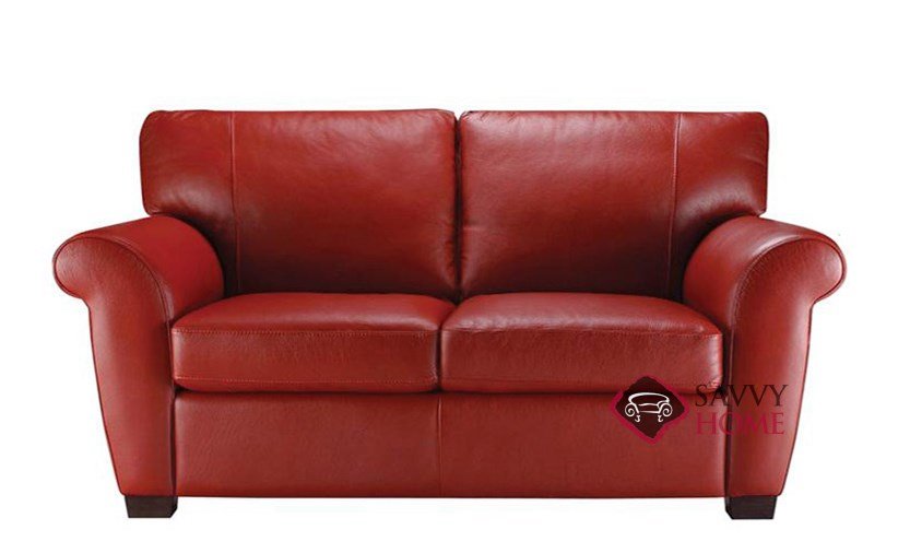 Brown leather loveseat a121 natuzzi leather loveseat shown in belfast red EOVVDQX
