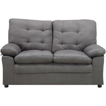comfortable loveseat microfiber gray loveseat, this comfortable grey loveseat is ideal for any  living XBVOIAC