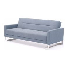 contemporary sleeper sofa mod - serena fabric sofa bed, light blue - sleeper sofas UWLENJM