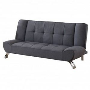 double sofa bed image is loading vogue-grey-futon-sofabed-fabric-3-seater-double- RFLUONE