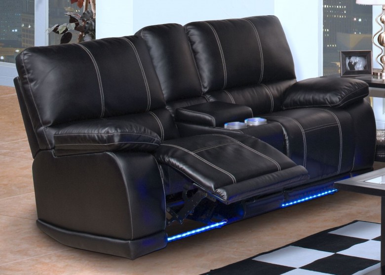 electric reclining loveseat electra mesa black power reclining loveseat with console KQIUXYF