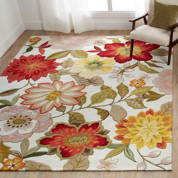 floral rug nourison fantasy ivory floral area rug - 9u0026#x27; ... NGDZOHT