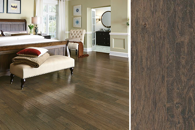 hickory hardwood flooring hickory flooring in the bedroom: american scrape hardwood -  northerntwilight - eas513 NELQLBU