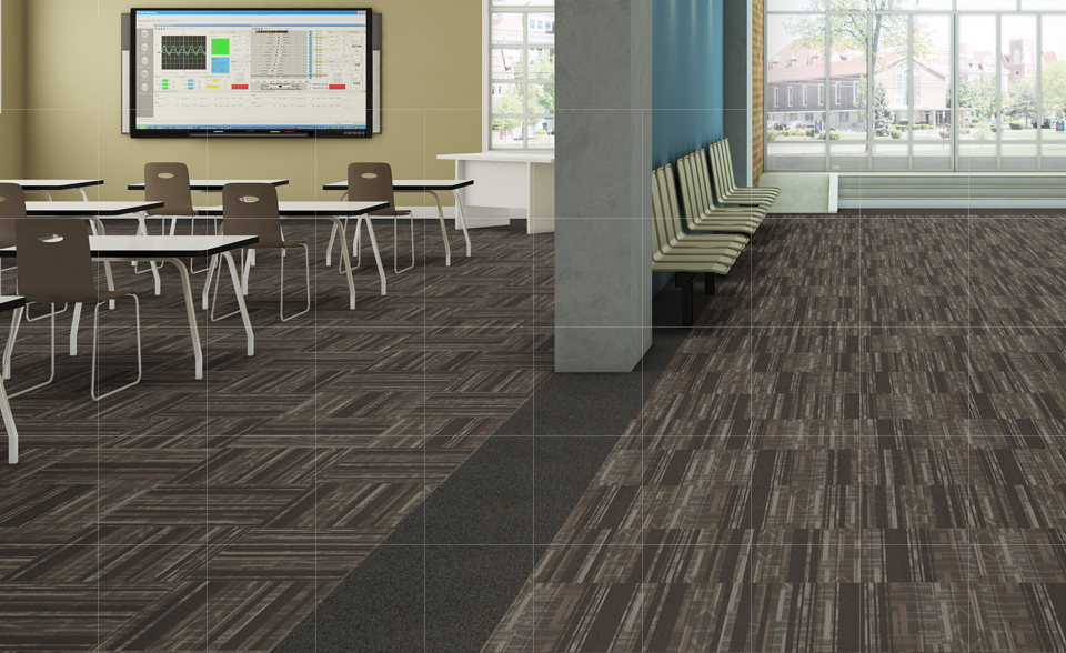 industrial carpet tiles classroom BIYMKJM