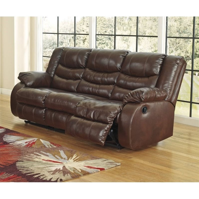 leather reclining sofa signature design by ashley linebacker durablend reclining sofa RNLJOWV