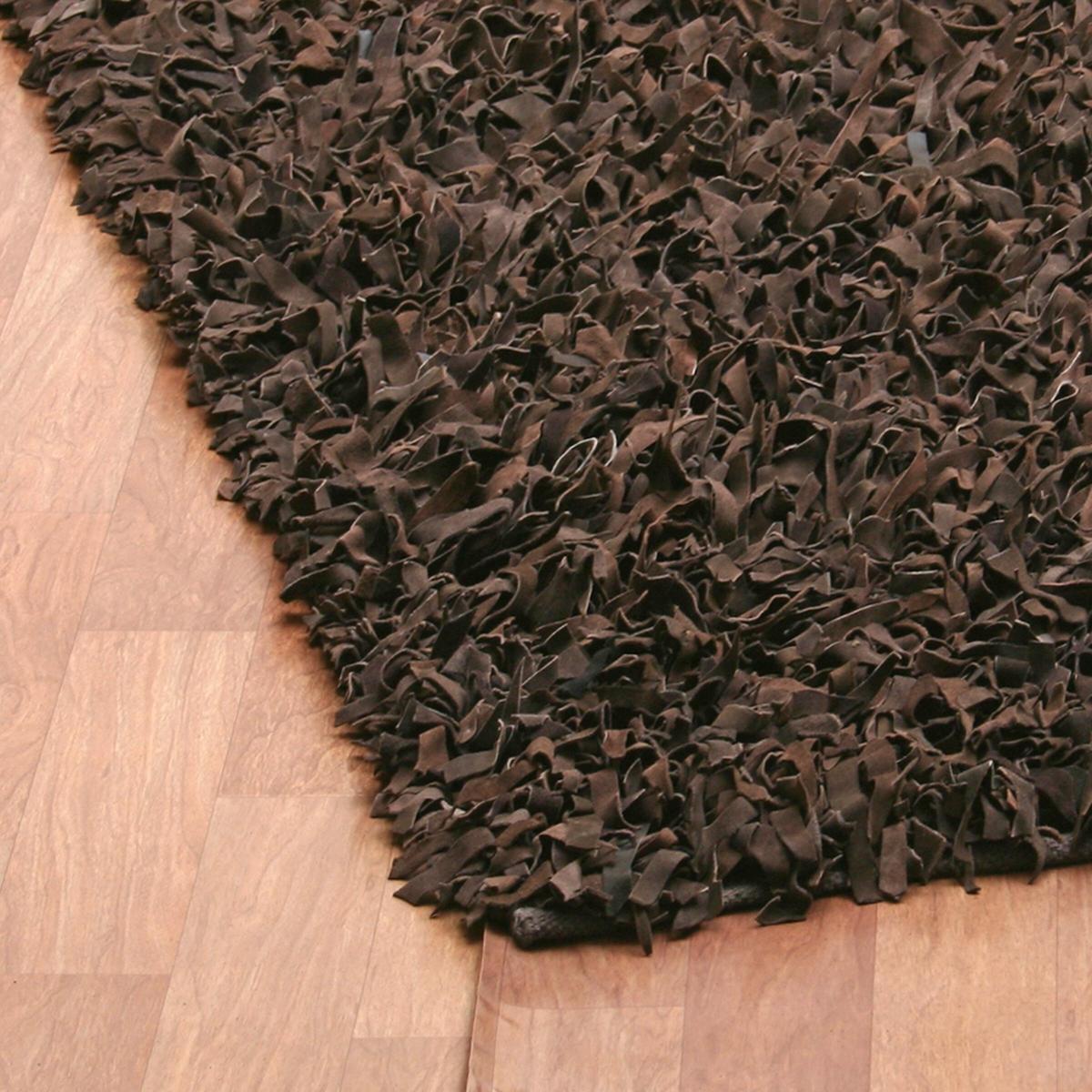 Leather shag rugs st. croix pelle leather shag rug SHLHGQM