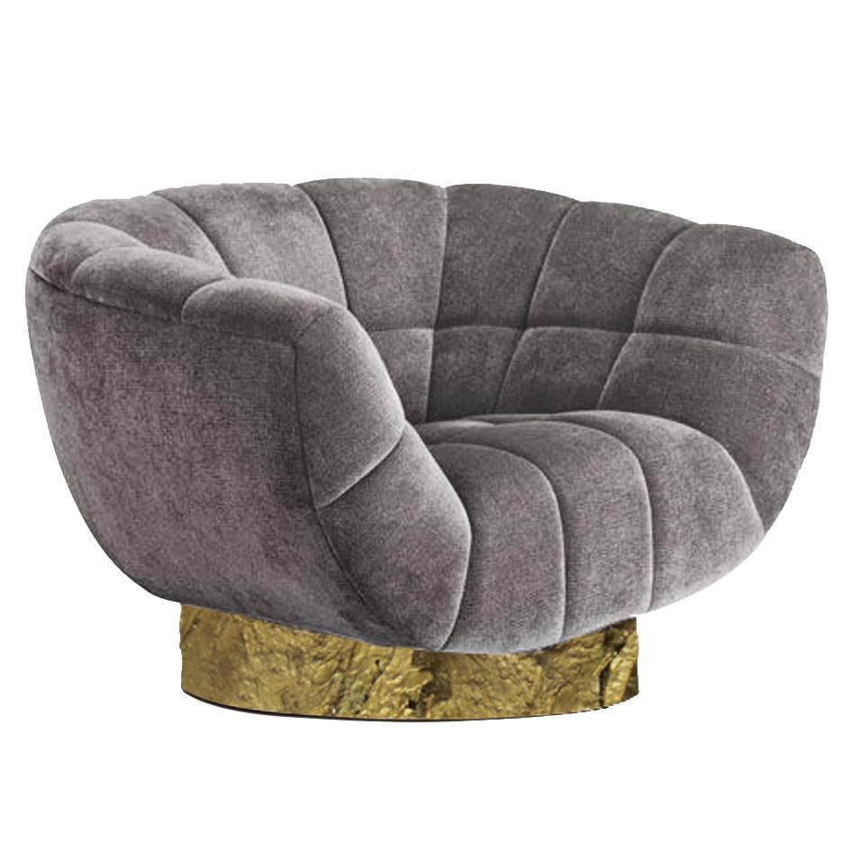 modern armchair european modern cotton velvet and brass essex armchair from brabbu for sale LUNBZBA