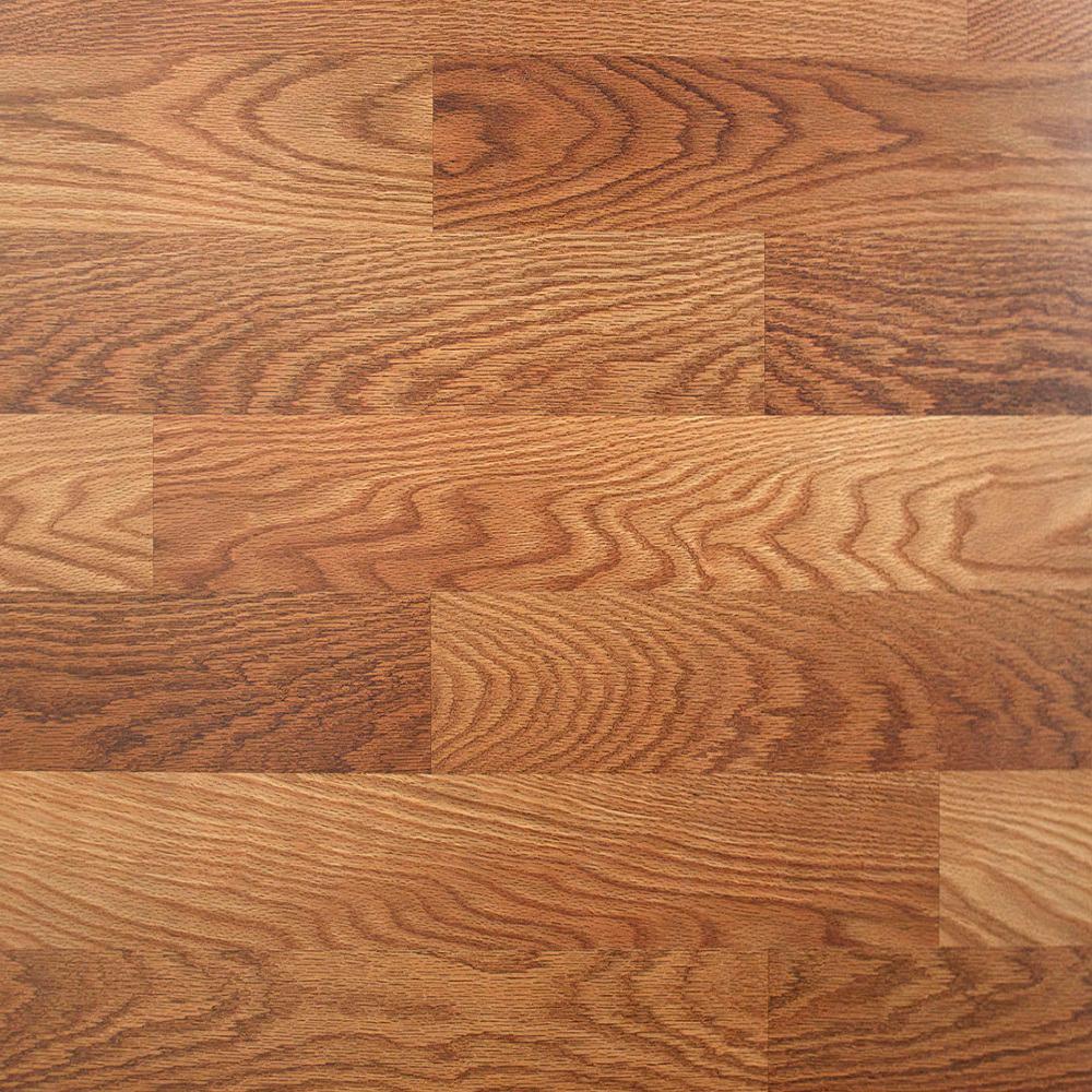 Oak laminate flooring trafficmaster lansbury oak 7 mm thick x 8.03 in. wide x 47.64 in. OEAGRWG