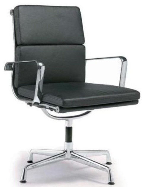office chairs without wheels director padded stationary office chair, black IAMQXMC