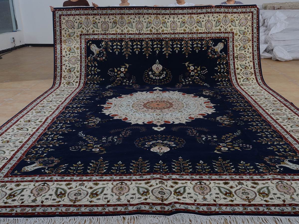 oriental area rugs 11u0027 x 16u0027 hand-knotted brand new wool and silk sino-persian tabriz oriental HLGAYSC