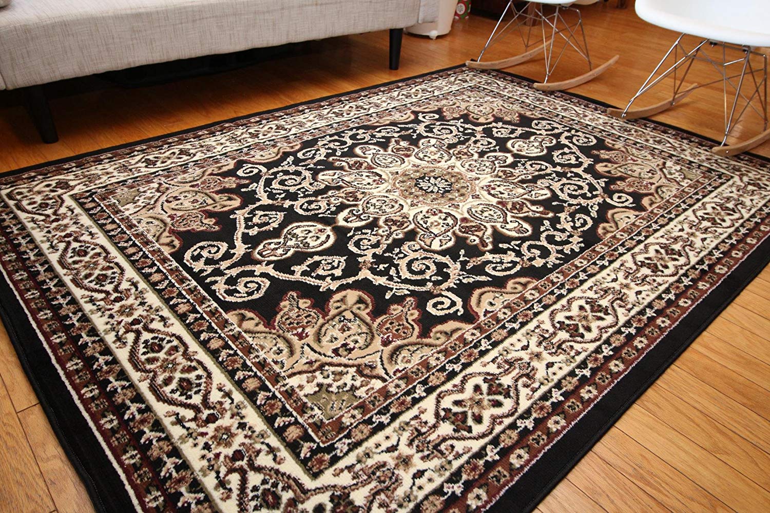 oriental area rugs amazon.com: generations new oriental traditional isfahan persian area rug,  8u0027 x 10.5u0027, PUHDLDN