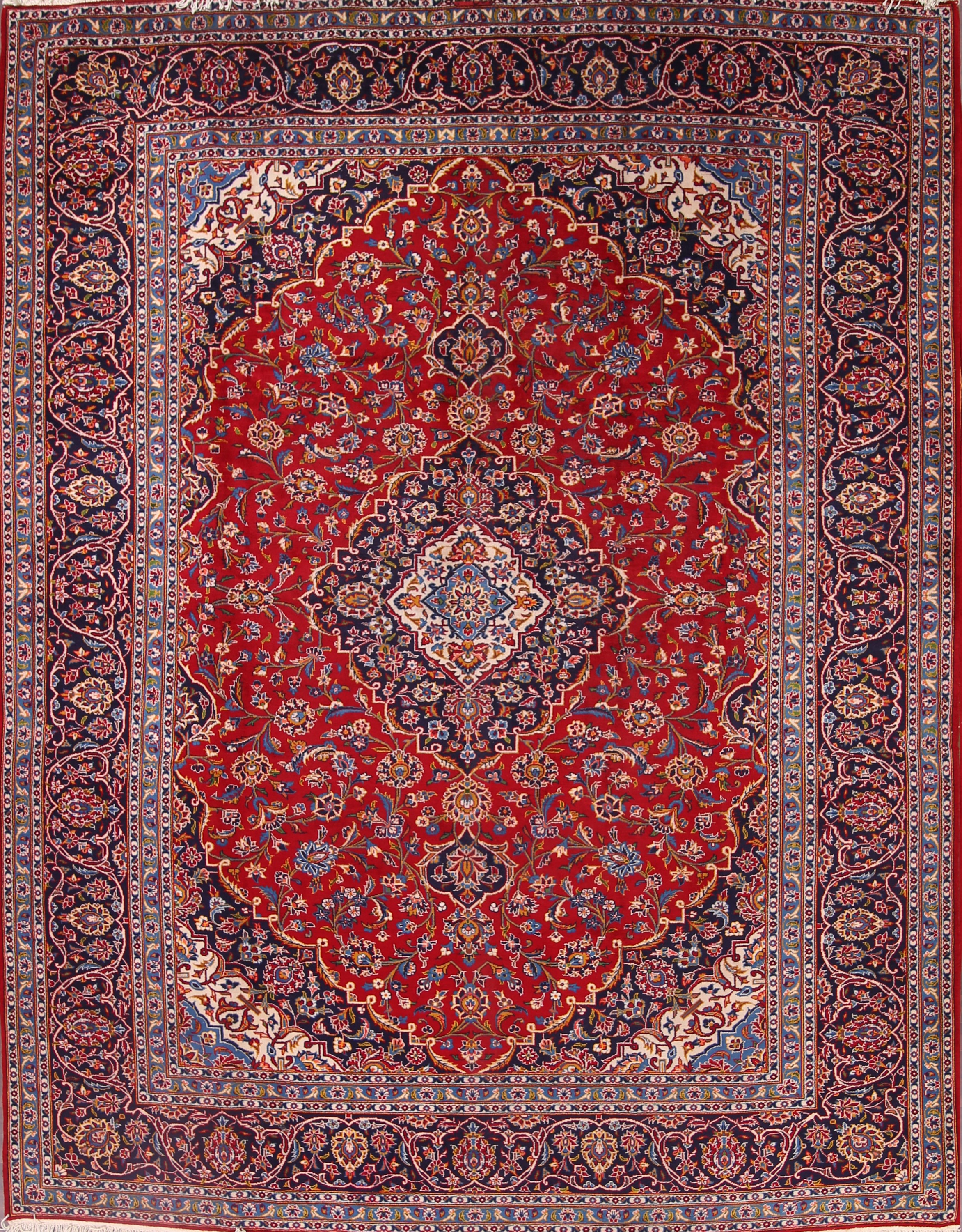 Persian area rugs traditional floral red 9x12 kashan persian area rug PFICCJB