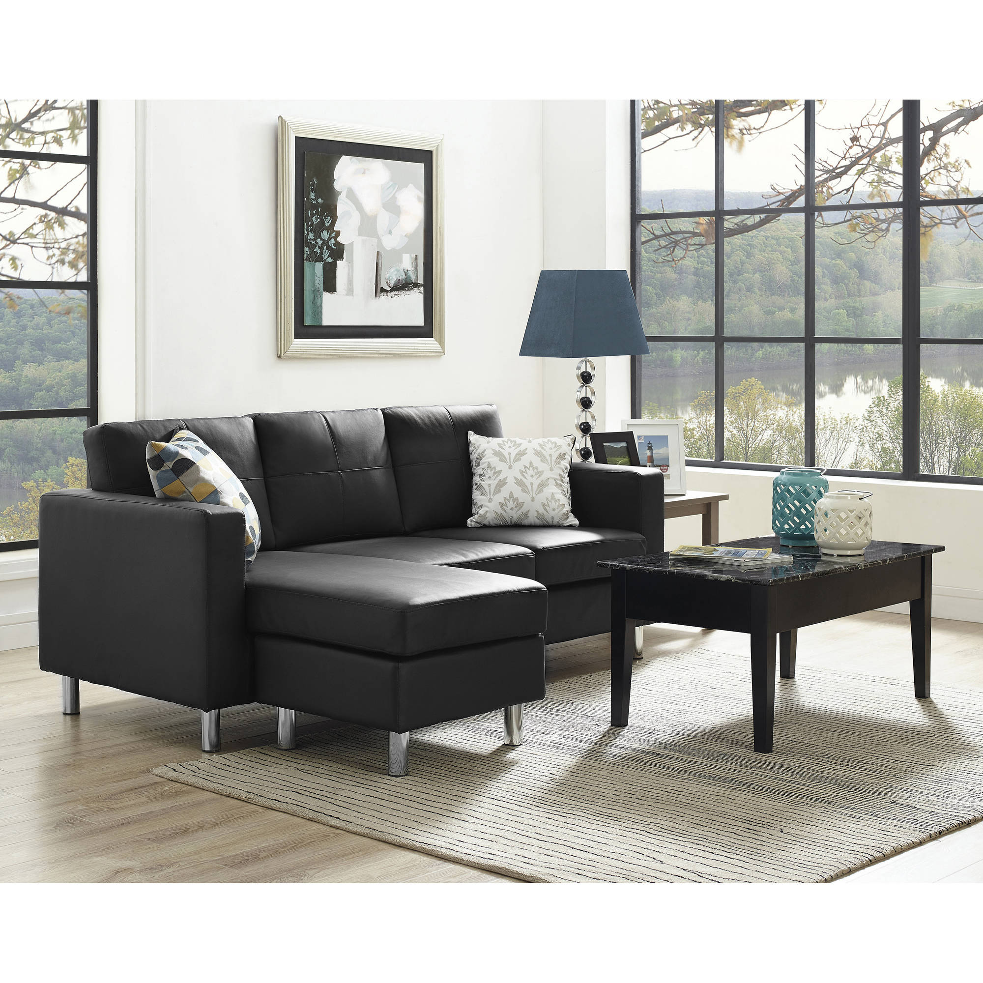 sectional sofa for small spaces dorel living small spaces configurable sectional sofa, multiple colors YOHYUFK