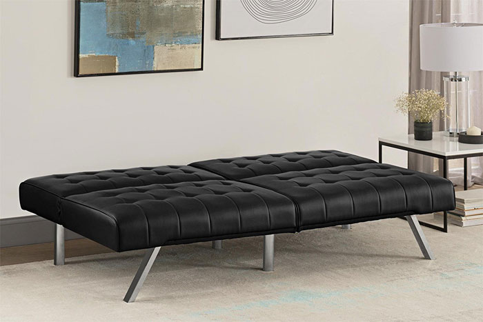 sofa convertible bed say goodbye to stuck-on stains on your emily futon sofa bed! this modern DKIOLFT