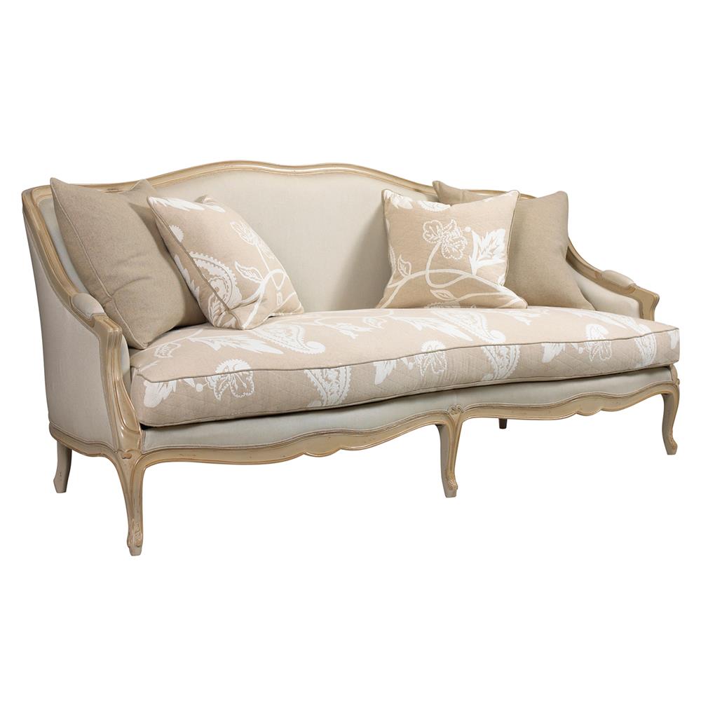 Upholstered sofa chambery french country beige ivory paisley upholstered sofa | kathy kuo  home CEJCUTY