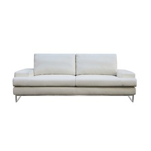 White leather sofa modern u0026 contemporary modern white leather sofa | allmodern TELKMDF