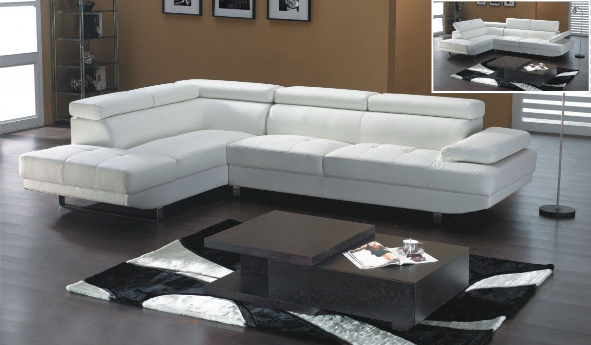 white sectional sofa white leather sectional sofa with adjastable headrests VXHIHWH