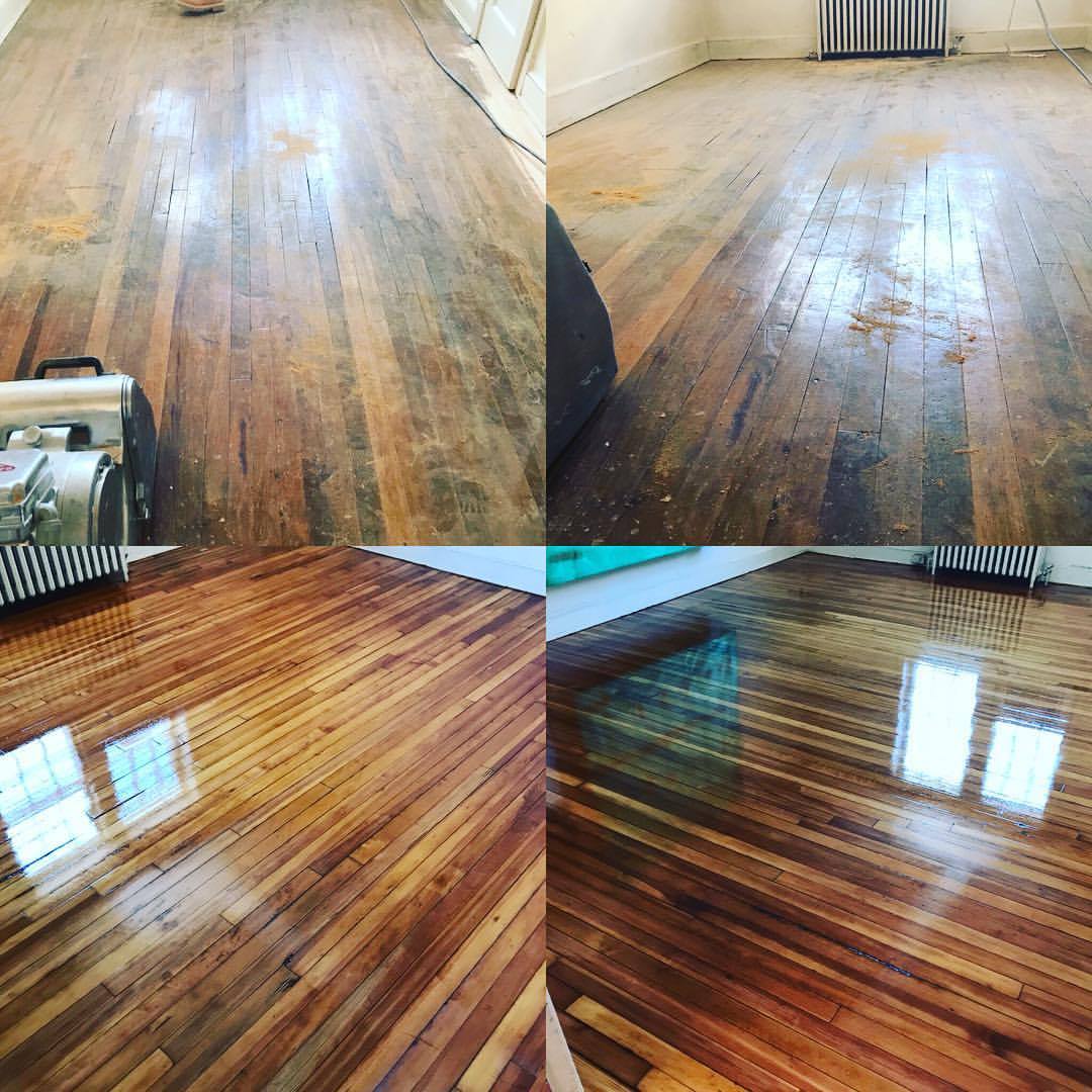 wood floor refinishing before u0026 after pine floor refinish by atlas wood floors inc GGWRJDN