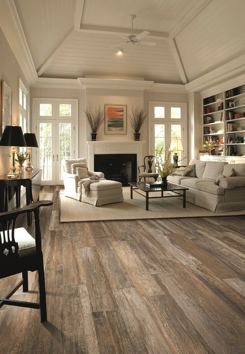 wood flooring ideas (by the way, that gorgeous wood floor is actually porcelain stoneware floor LSUWSYM