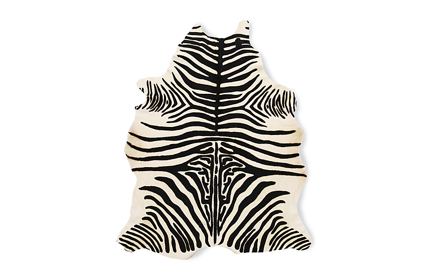 zebra rug edelman® leather zebra cowhide rug ZPFIFQD