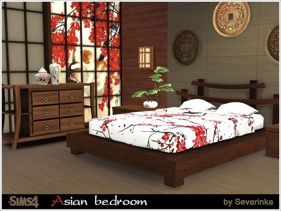 Set of bedroom furniture in Asian style. This set will be an .