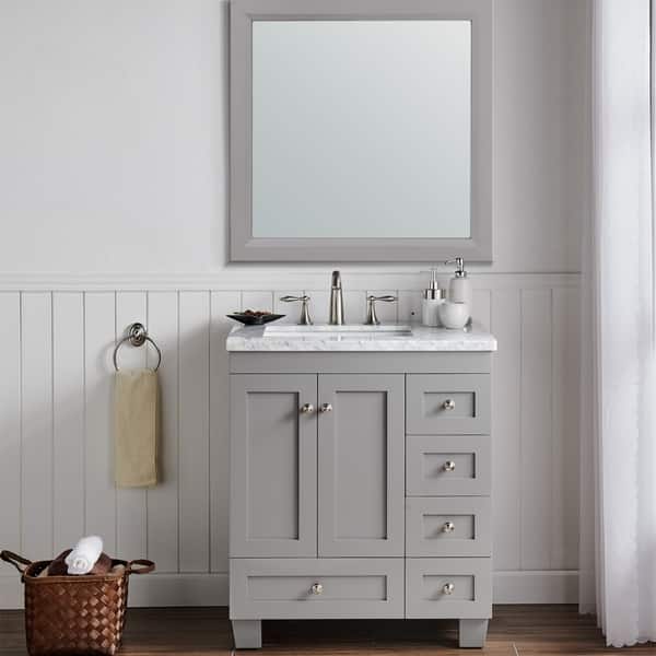 Shop Eviva Acclaim 30 inch Gray Transitional Bathroom Vanity with .