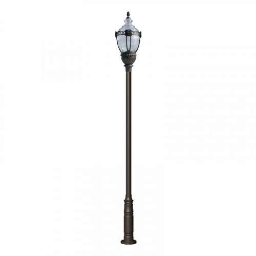 High Output Vintage Design Lamp Post with Clear Top - 120v - Cast .