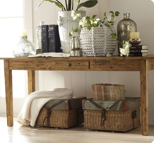 Remodelaholic | 25 Ways to Decorate a Console Table | Sofa table .