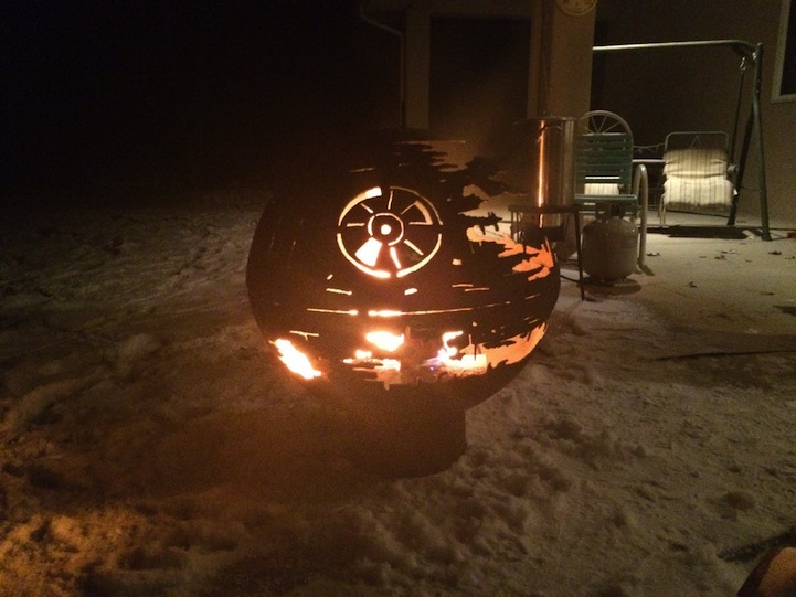 Spectacular Death Star Fire Pit Welded by 84-Year-Old Grandfath