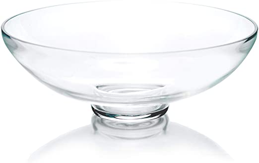 Amazon.com: CYS Excel Glass Decorative Bowl (H:4.5" D:12") | Fruit .