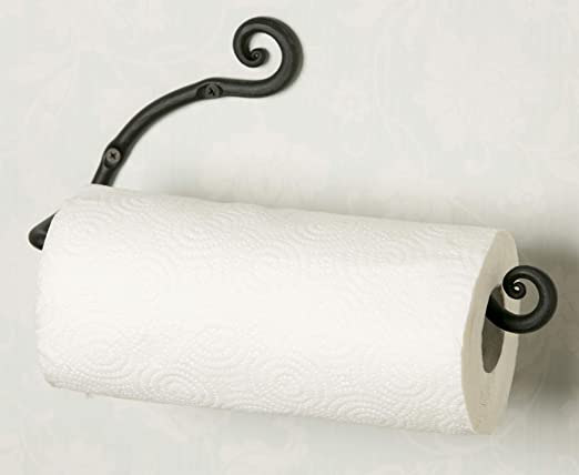 Amazon.com: Stylish Wall Paper Towel Holder | Black Decorative .