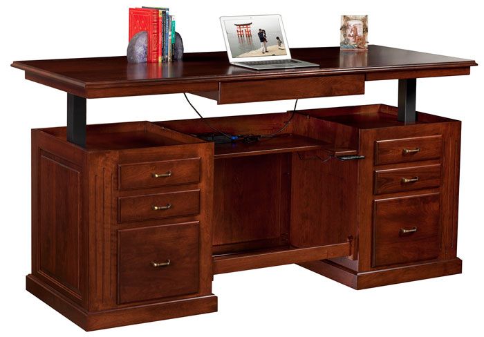 Standing Desks : Sit-Stand Executive Desk | Executive desk, Sales .