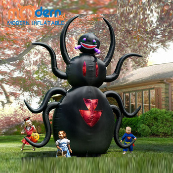 Halloween Inflatables Giant Spider Cartoon For Yard Decoration .