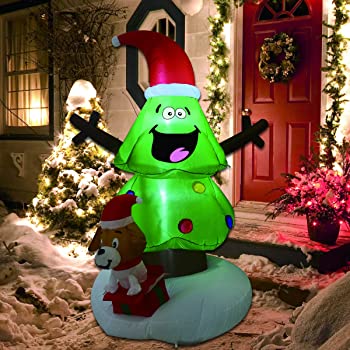 Amazon.com: GOOSH Christmas Outdoor Decorations Inflatable Tree .