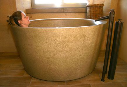 Concrete Bath Tubs | Ofuro Soaking Tub from Sonoma Cast Stone .