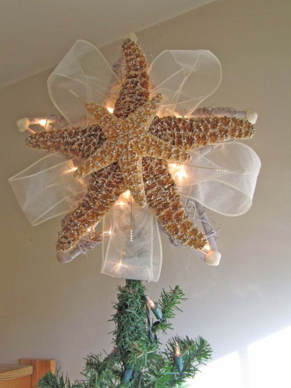 Starfish Tree Topper Lighted Christmas Tree Top Starfish tree .