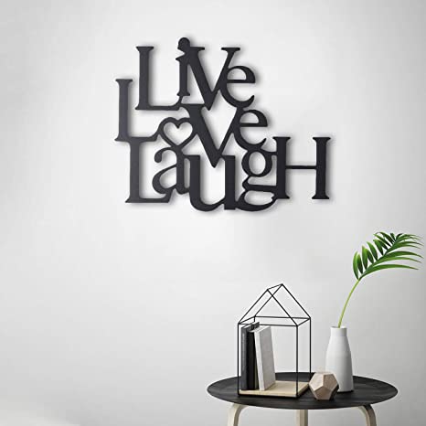 Amazon.com: Tubibu Live Laugh Love metal wall art Metal Wall Word .