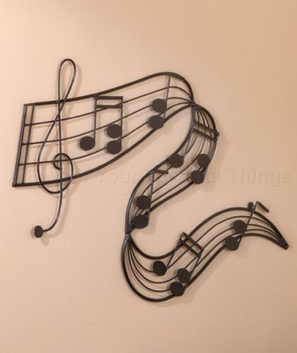 1) METAL MUSICAL NOTES WALL ART MUSIC ROOM BAND MUSICIAN HOME .