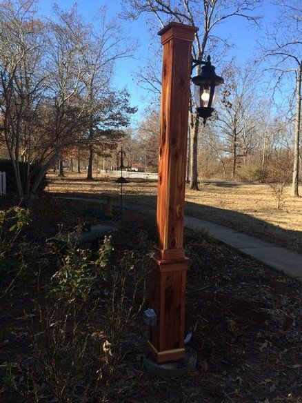 Eastern Red Cedar Light Post | Outdoor post lights, Solar lights .