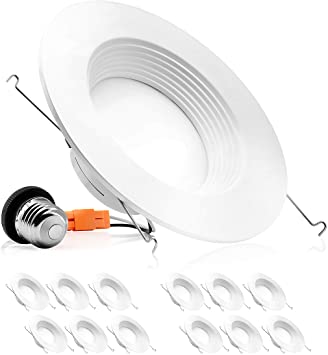 PARMIDA (12-Pack) 5/6 inch Dimmable LED Recessed Lighting .
