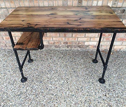 Amazon.com: Reclaimed Wood Desk Table - Rustic Solid Oak W/ 28 .