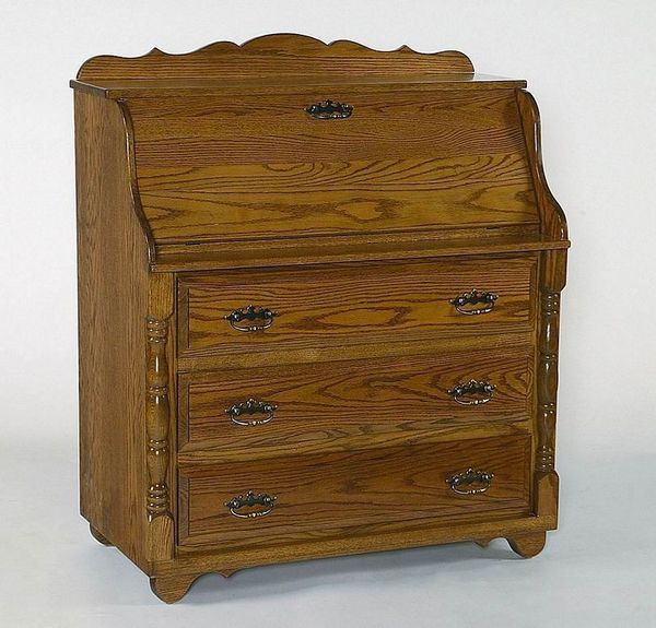 Solid Wood Vintage Secretary Desk From DutchCrafters Amish Furnitu