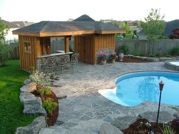 Pool Side Sheds with Bars | Pool Shed with Bar Area traditional .