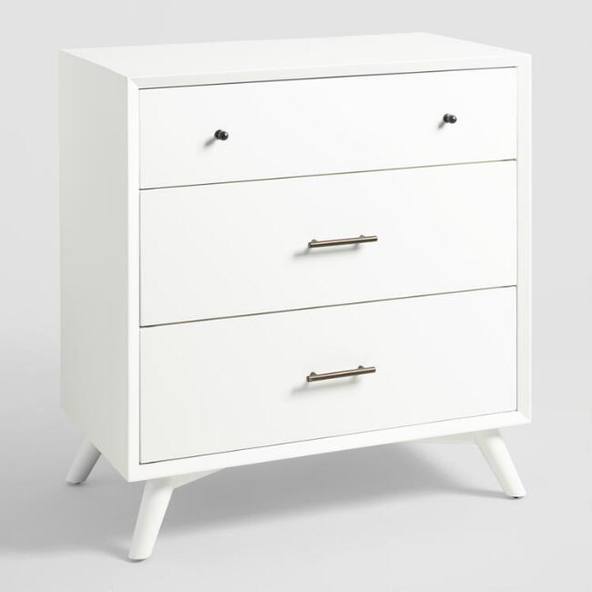 Small White Wood Brewton Dresser | World Mark