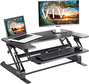 Amazon.com : VIVO Height Adjustable Standing Desk Sit to Stand Gas .