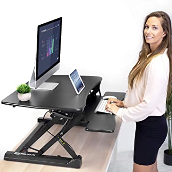Amazon.com : Mount-It! Height Adjustable Standing Desk Converter .