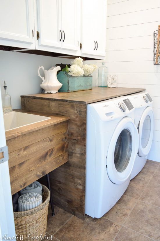 DIY Utility Sink Makeover - Timeless Creations | Laundry room diy .